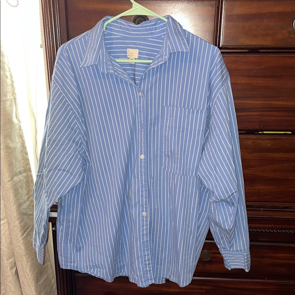 Blue Striped Women’s  Shirt